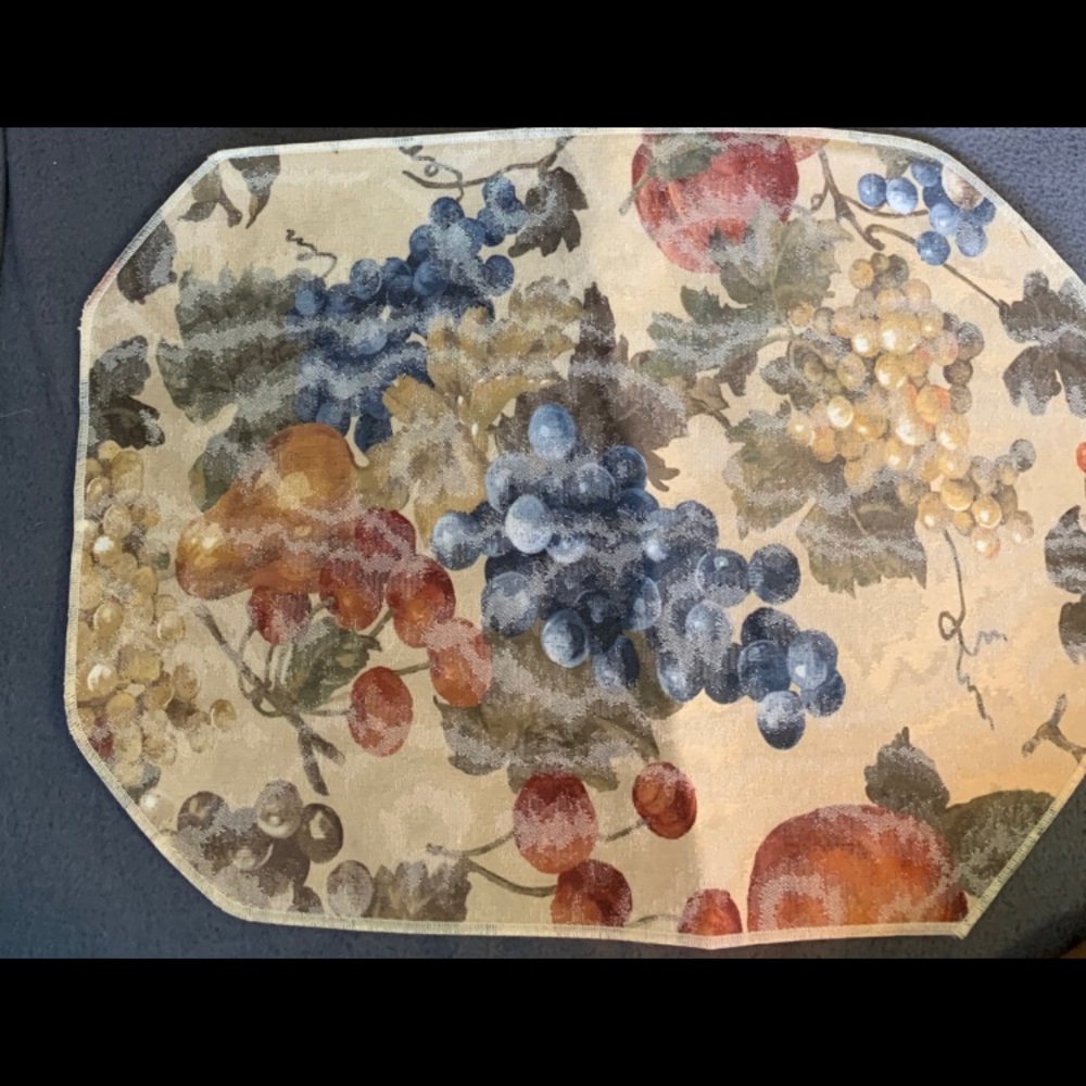 Custom Handmade 4 fruit Quilted Placemats/ Napkins